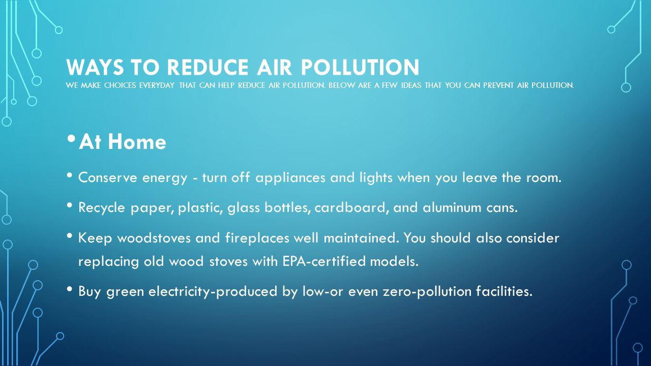 Ways to prevent air pollution essay